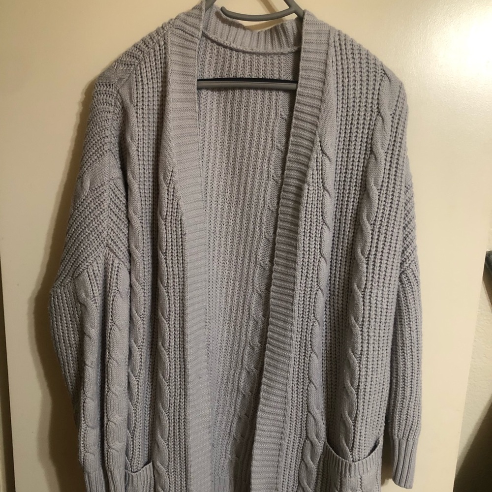 Chunky thick gray sweater